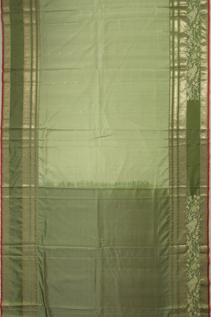 Kanchipuram Silk Butta Pista Green Saree