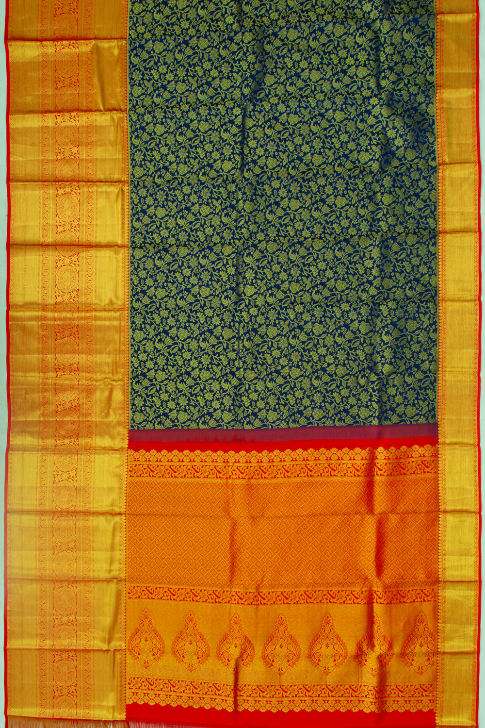Taranga Kanchi Silk Brocade Midnight Blue Saree
