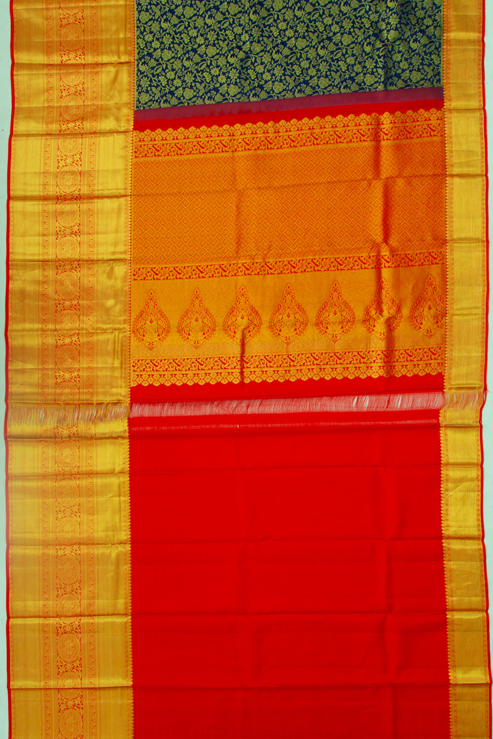Taranga Kanchi Silk Brocade Midnight Blue Saree