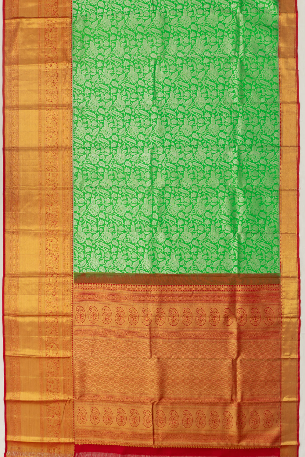 Taranga Kanchi Silk Brocade Green Saree