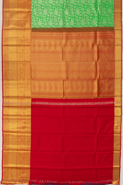 Taranga Kanchi Silk Brocade Green Saree