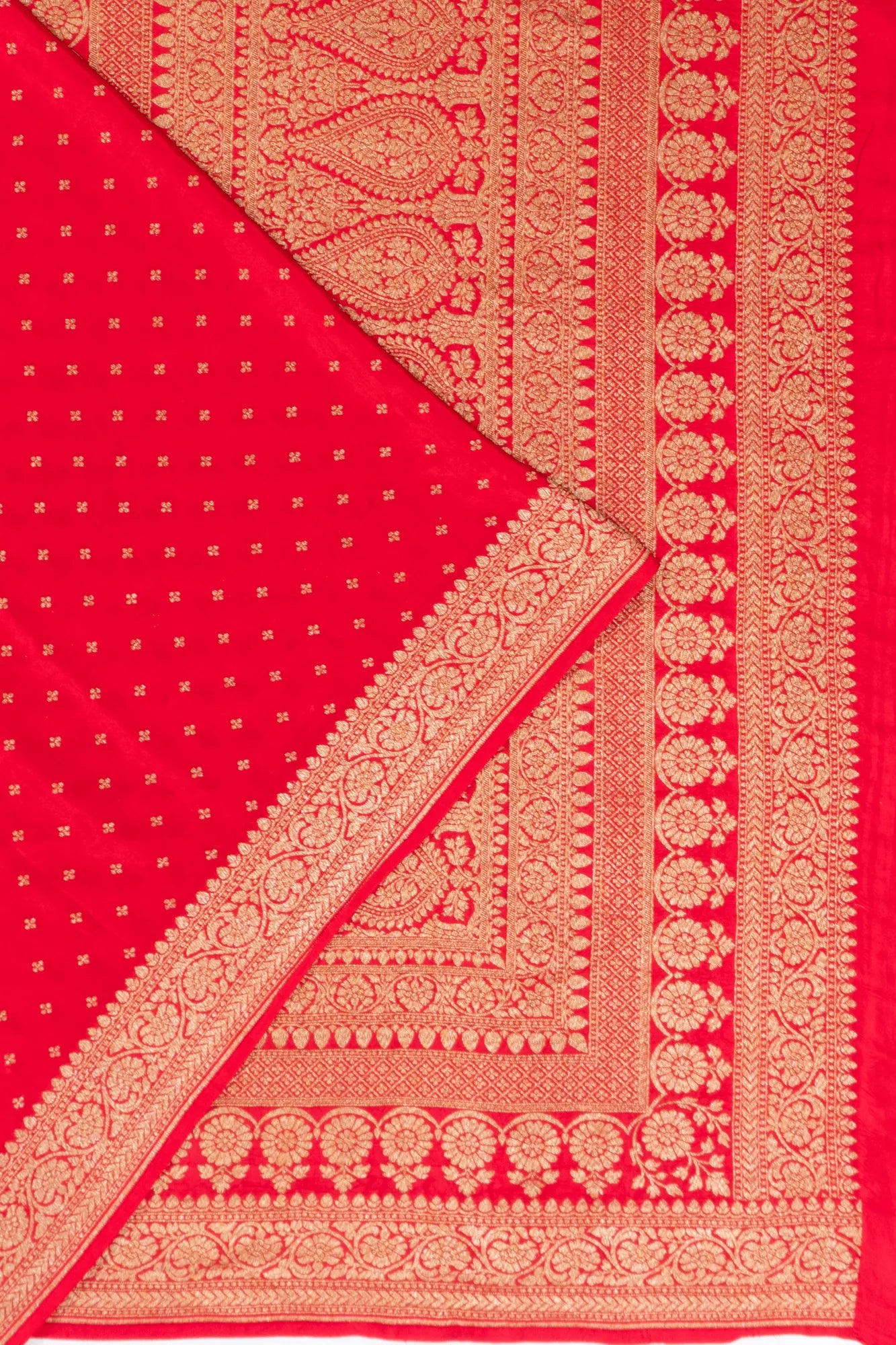 Banarasi Georgette Butta Red Saree