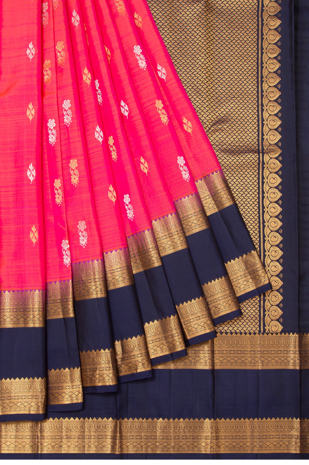 Kanchipuram Silk Butta Pink Saree