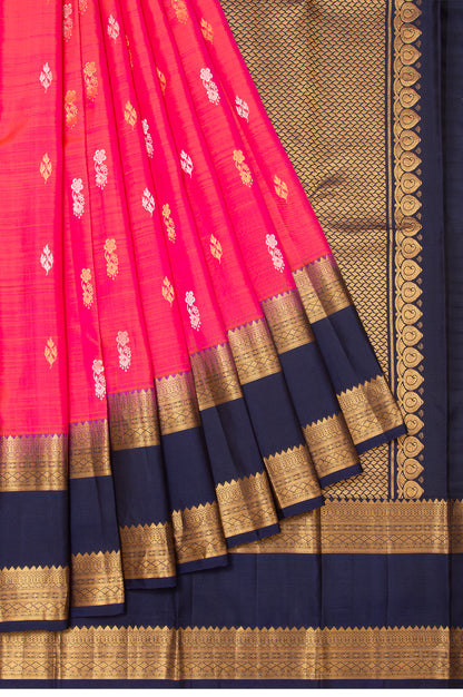 Kanchipuram Silk Butta Pink Saree