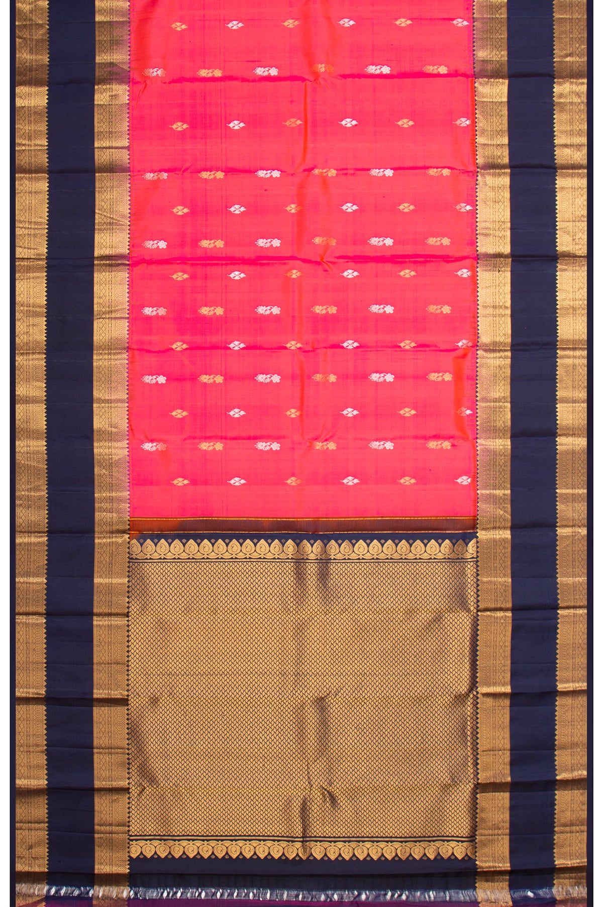 Kanchipuram Silk Butta Pink Saree
