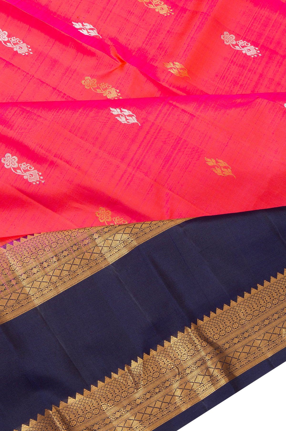 Kanchipuram Silk Butta Pink Saree
