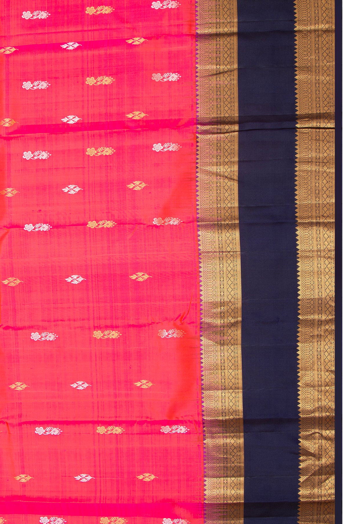 Kanchipuram Silk Butta Pink Saree