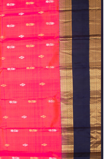 Kanchipuram Silk Butta Pink Saree