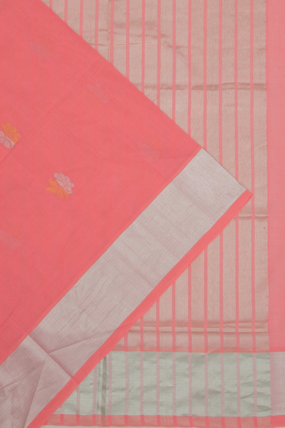 Venkatagiri Cotton Butta Pastel Pink Saree