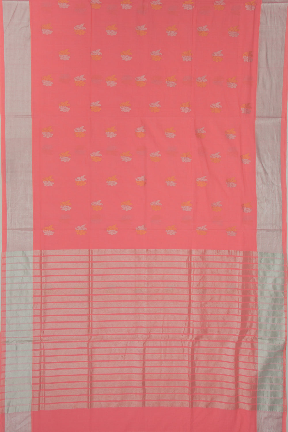 Venkatagiri Cotton Butta Pastel Pink Saree