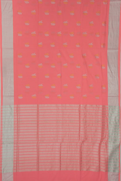 Venkatagiri Cotton Butta Pastel Pink Saree