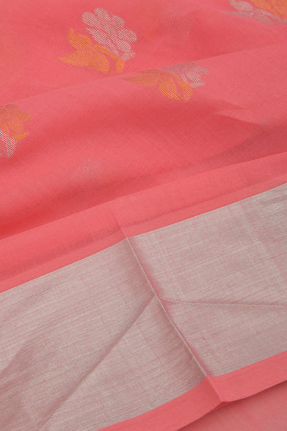 Venkatagiri Cotton Butta Pastel Pink Saree