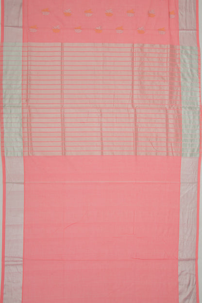 Venkatagiri Cotton Butta Pastel Pink Saree
