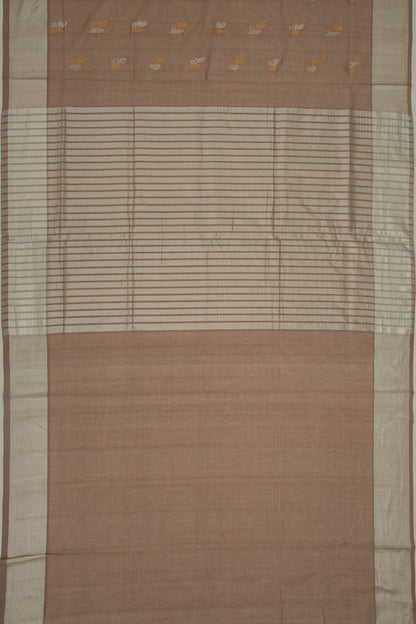 Venkatagiri Cotton Butta Brown Saree