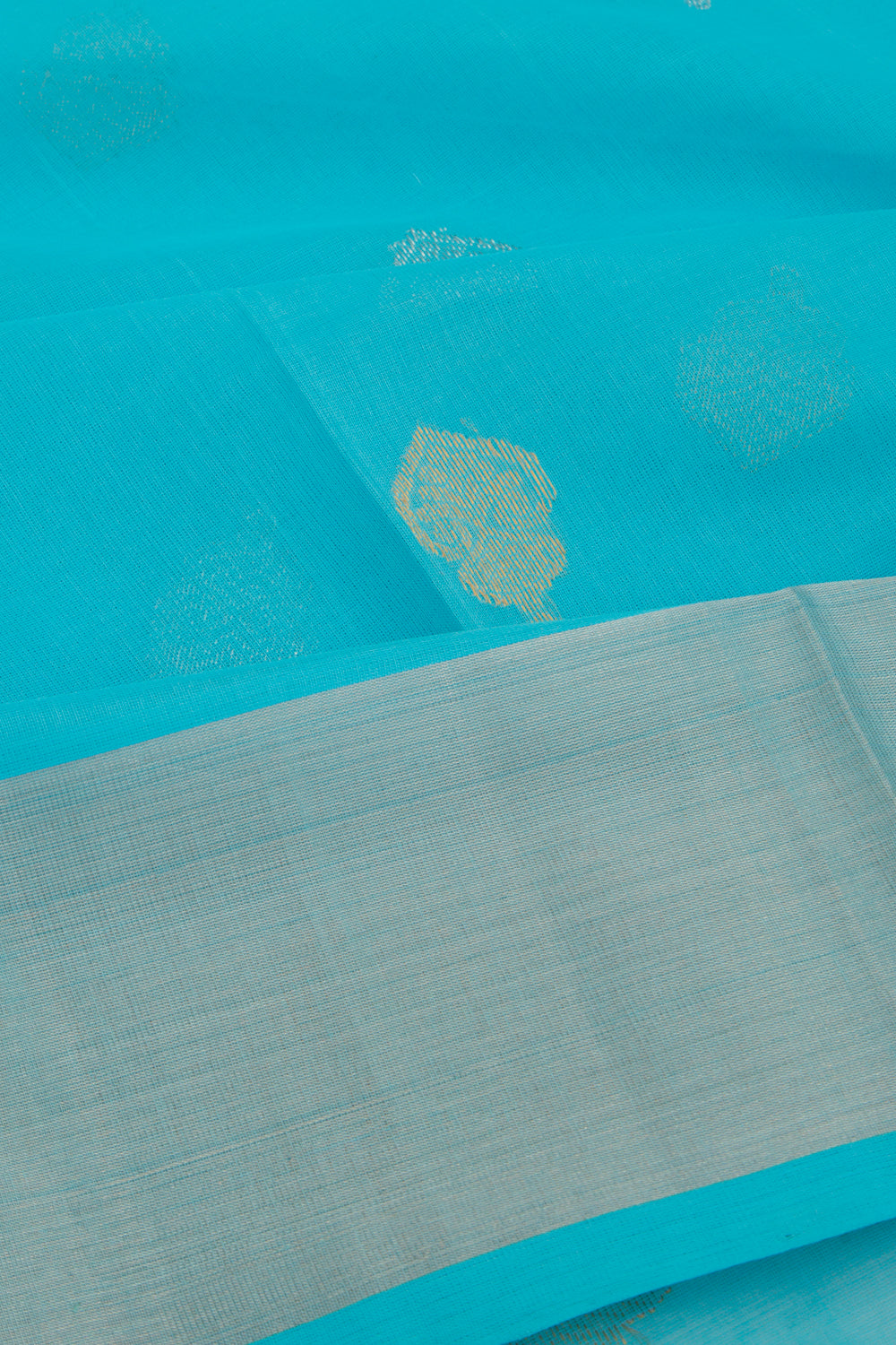Venkatagiri Cotton Butta Sky Blue Saree