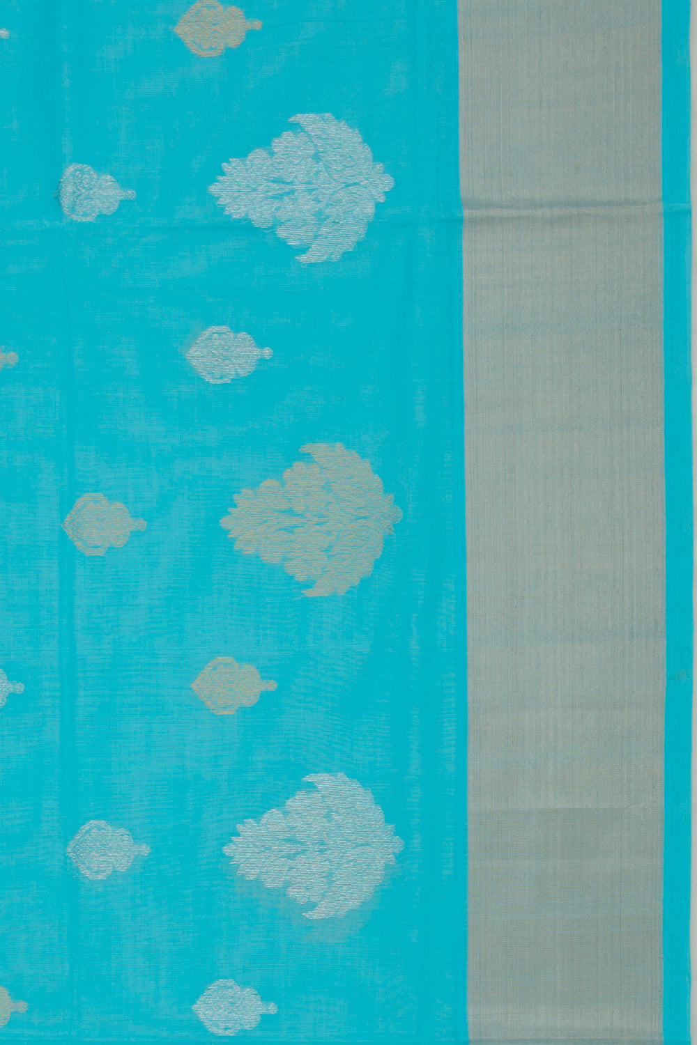 Venkatagiri Cotton Butta Sky Blue Saree