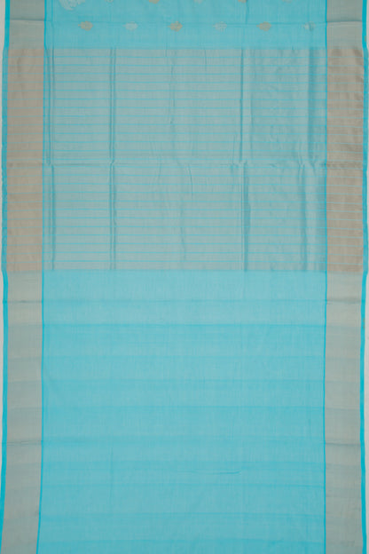 Venkatagiri Cotton Butta Sky Blue Saree