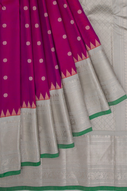 Gadwal Silk Butta Purple Saree