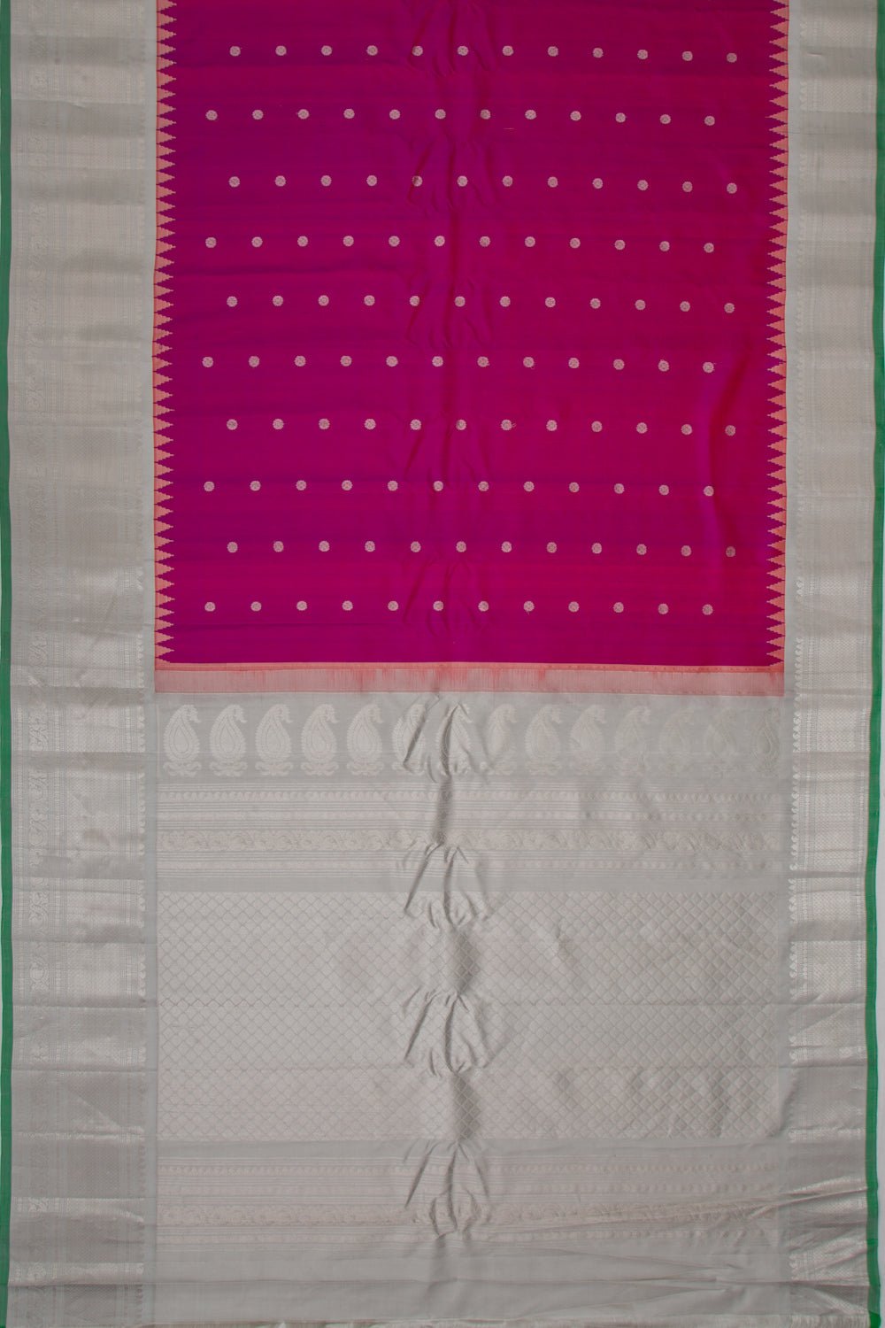 Gadwal Silk Butta Purple Saree