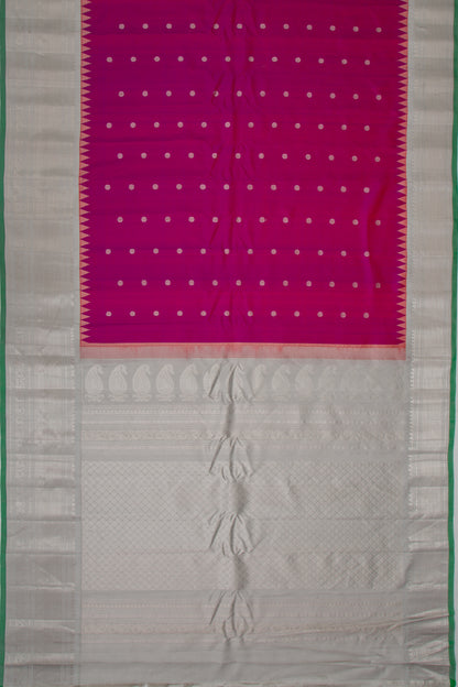Gadwal Silk Butta Purple Saree