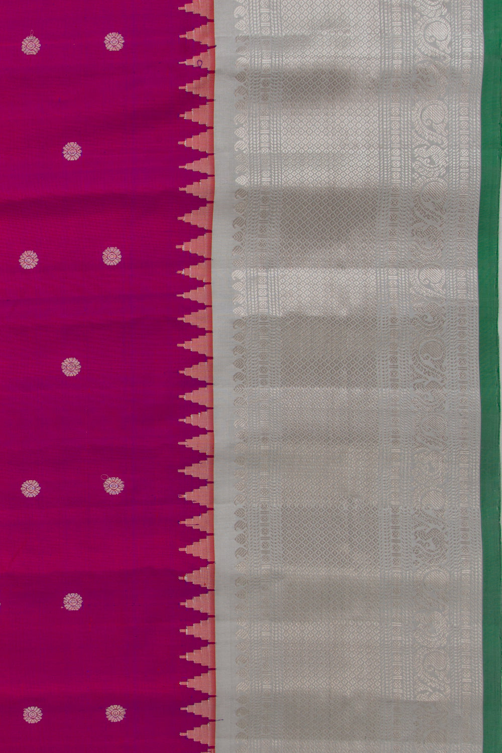 Gadwal Silk Butta Purple Saree