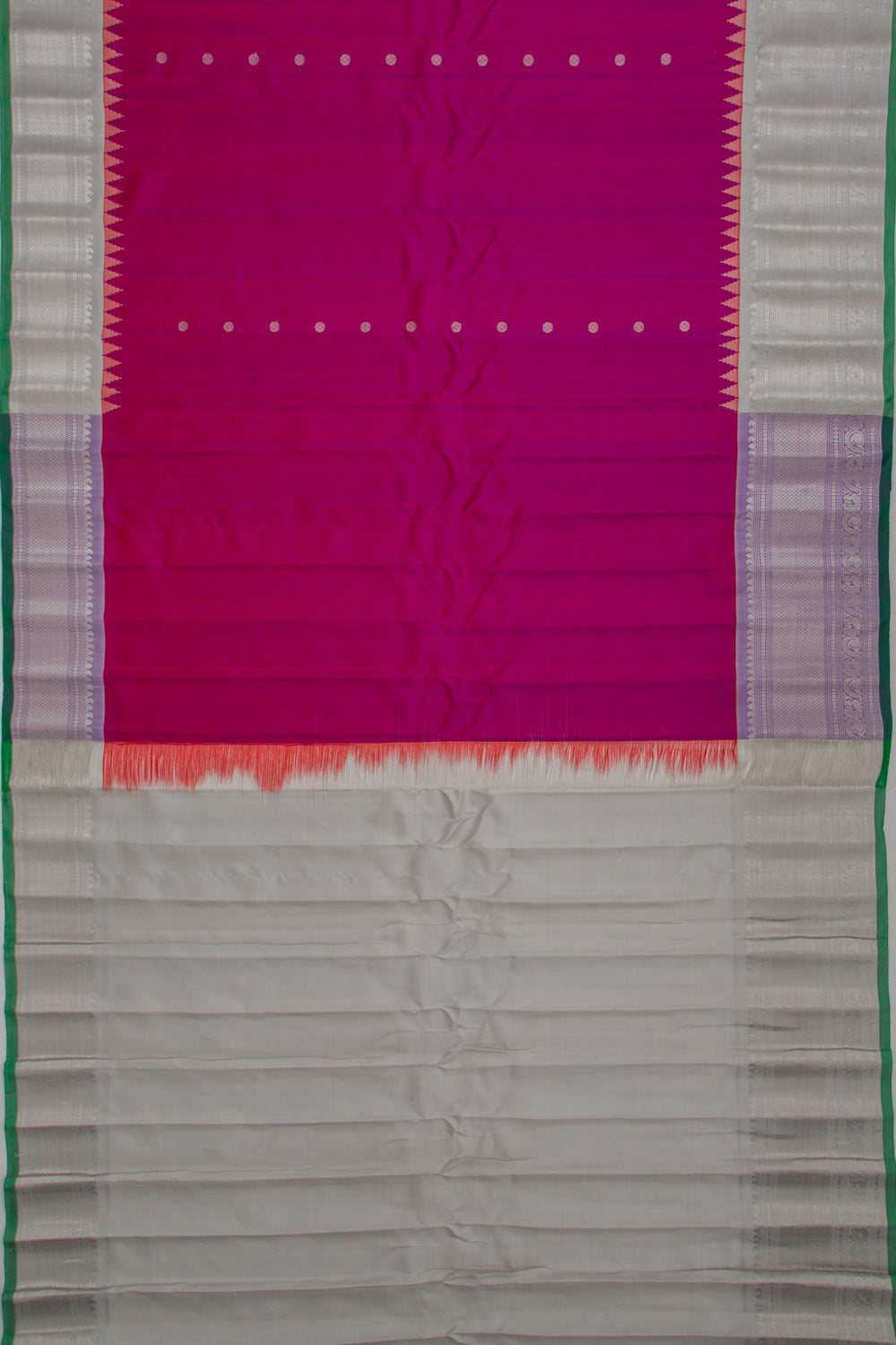 Gadwal Silk Butta Purple Saree
