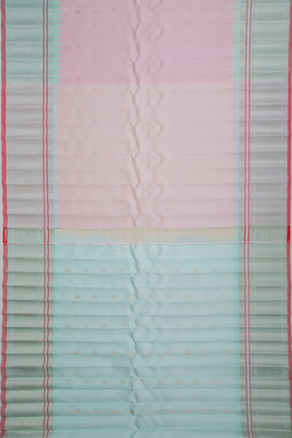 Gadwal Silk Butta Baby Pink Saree