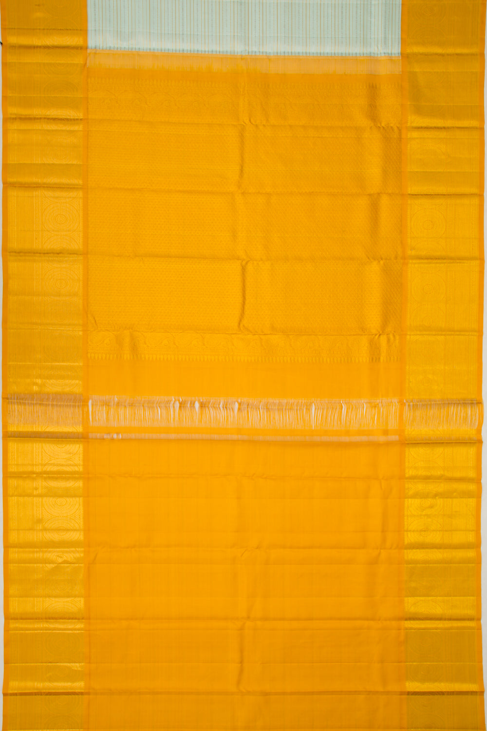 Kanchipuram Silk Horizontal Lines Pista Green Saree