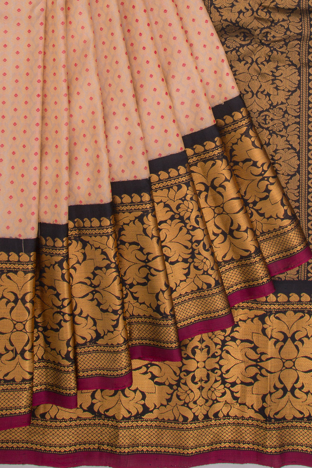 Gadwal Silk Brocade Cream Saree