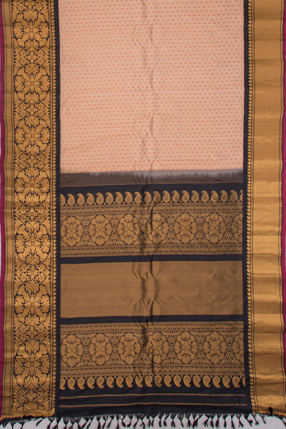 Gadwal Silk Brocade Cream Saree