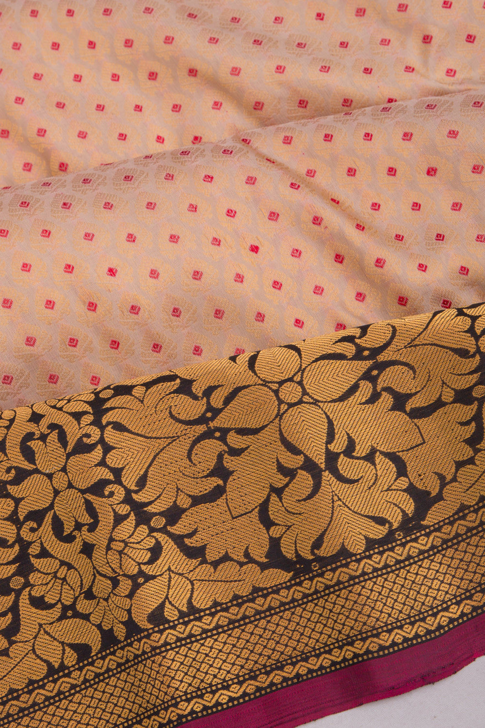 Gadwal Silk Brocade Cream Saree