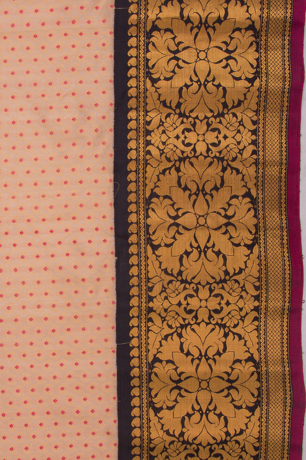 Gadwal Silk Brocade Cream Saree