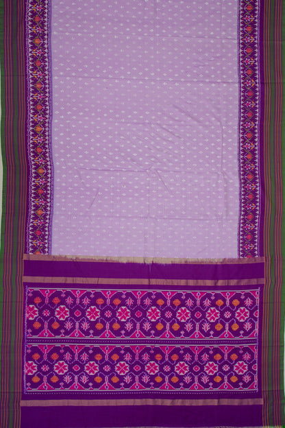 Kanchipuram Silk Ikat Butta Lavender Saree