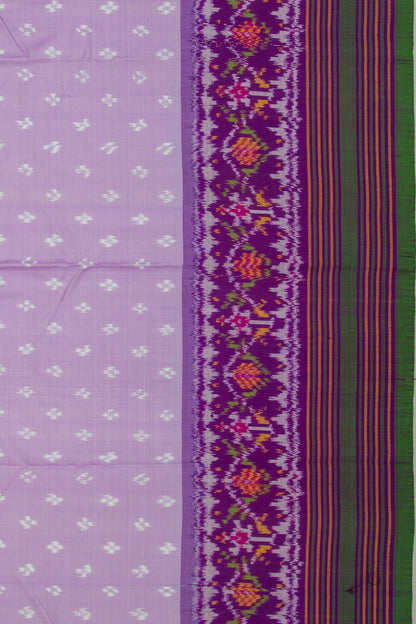 Kanchipuram Silk Ikat Butta Lavender Saree
