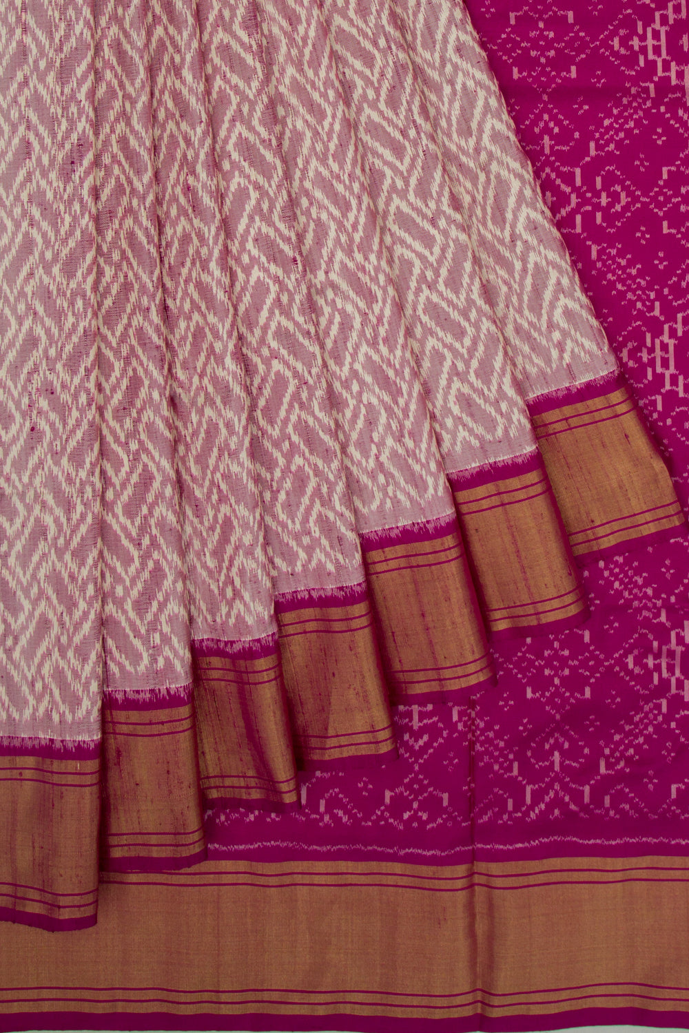 Pochampally Tussar Ikat Purple Saree