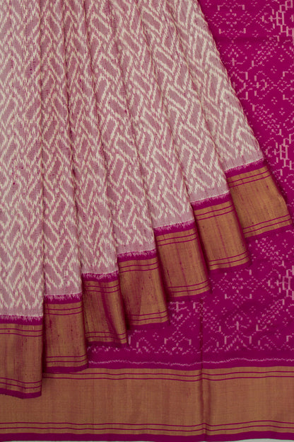 Pochampally Tussar Ikat Purple Saree
