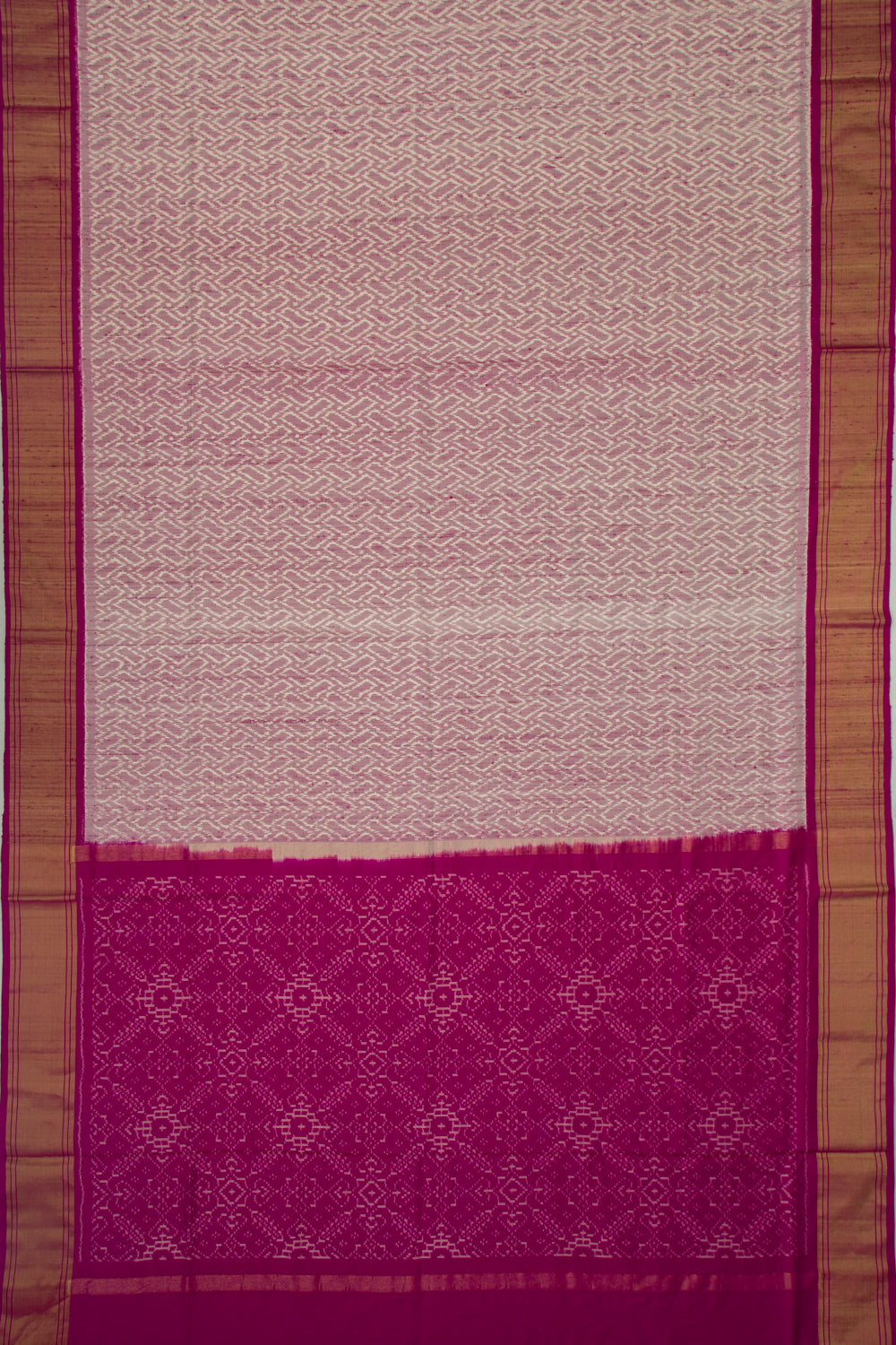 Pochampally Tussar Ikat Purple Saree