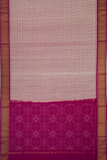 Pochampally Tussar Ikat Purple Saree