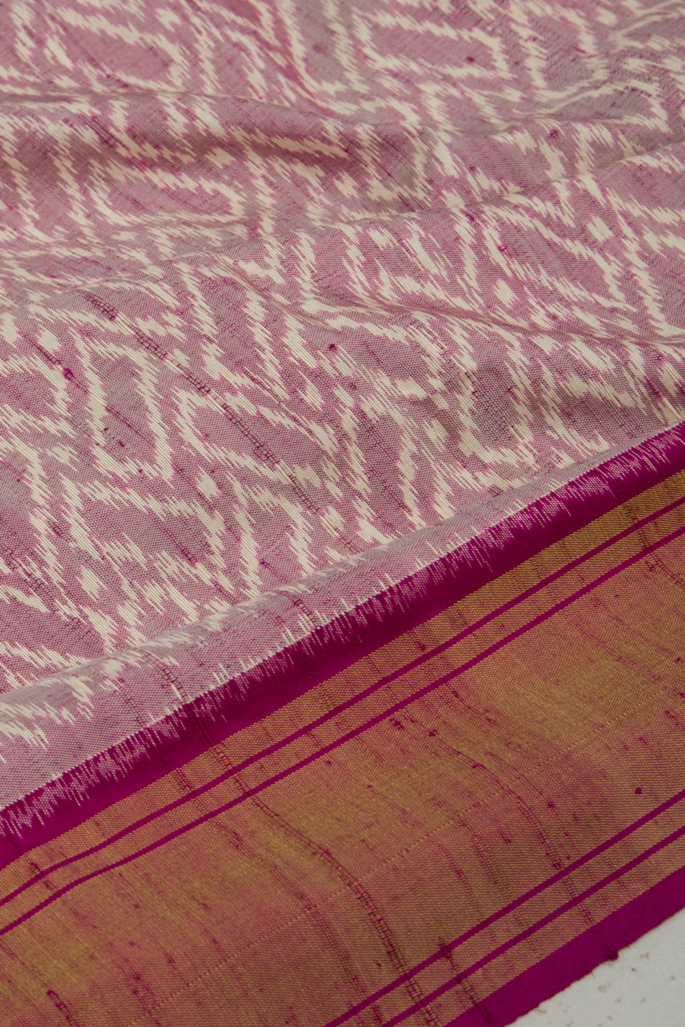 Pochampally Tussar Ikat Purple Saree