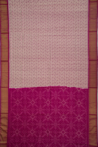 Pochampally Tussar Ikat Purple Saree