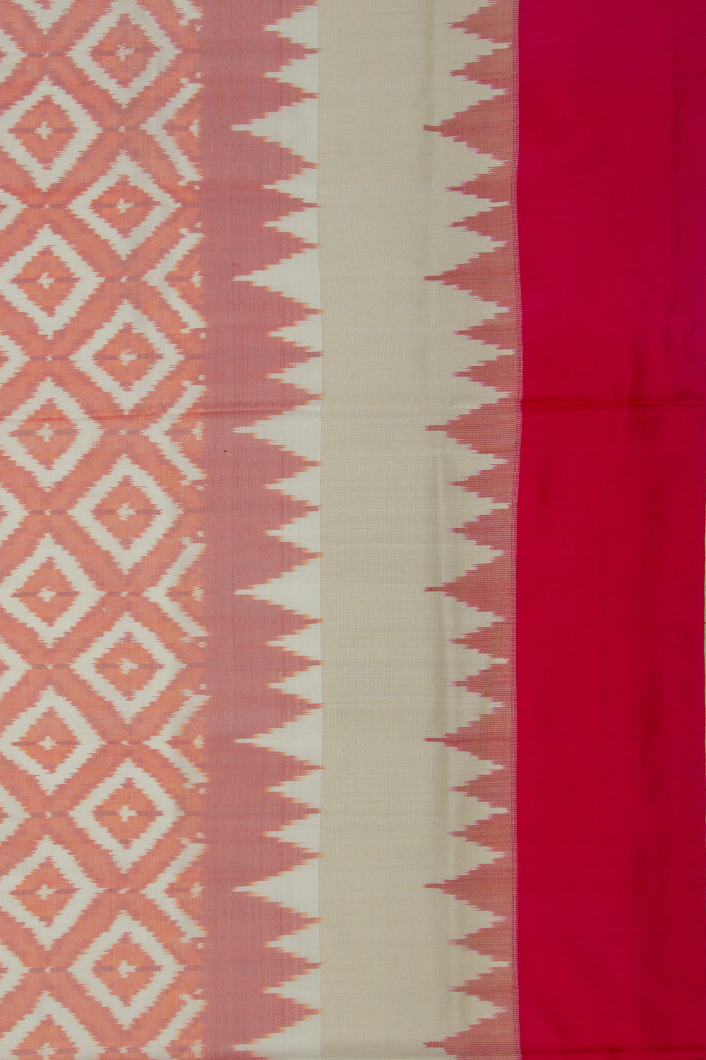 Pochampally Silk Ikat White Saree