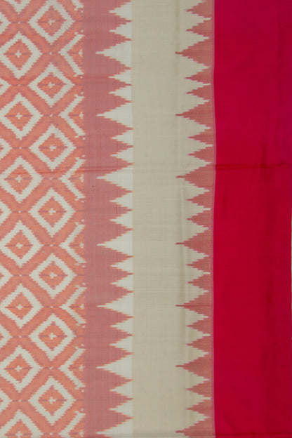 Pochampally Silk Ikat White Saree