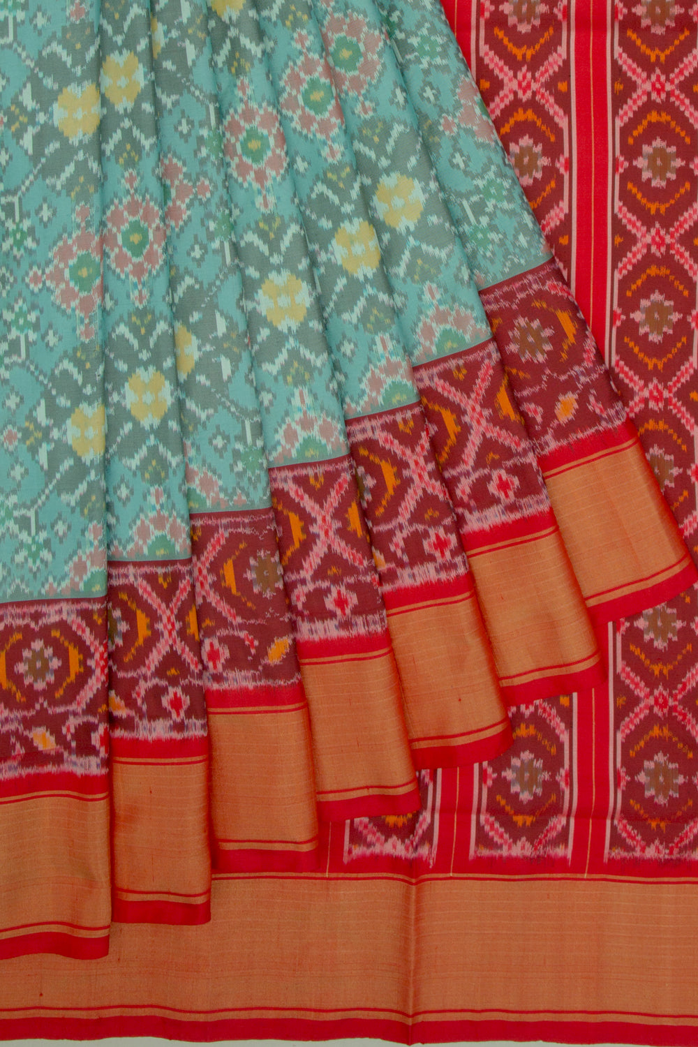 Pochampally Silk Ikat Sky Blue Saree