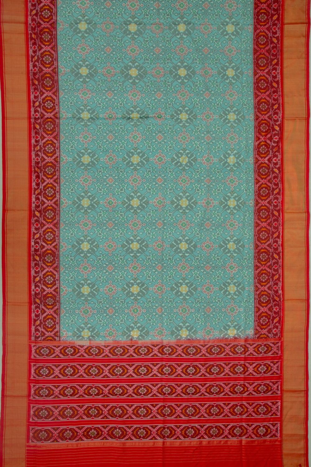 Pochampally Silk Ikat Sky Blue Saree