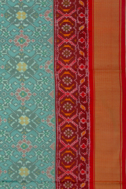 Pochampally Silk Ikat Sky Blue Saree