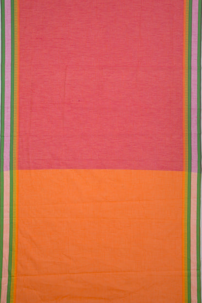 Venkatagiri Cotton Plain Red Saree