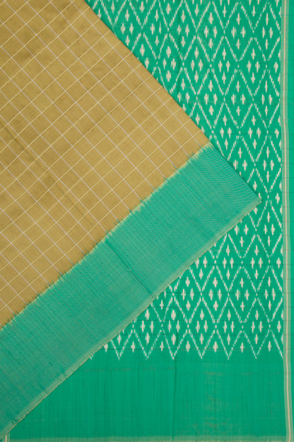 Coimbatore Silk Checks Mehandi Green Saree