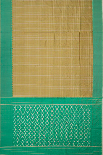 Coimbatore Silk Checks Mehandi Green Saree