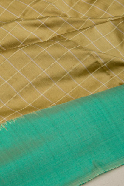 Coimbatore Silk Checks Mehandi Green Saree