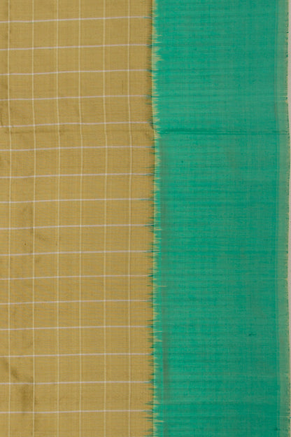Coimbatore Silk Checks Mehandi Green Saree